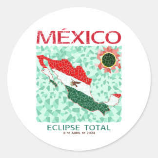 Rond Mexique Total Eclipse Round Sticker