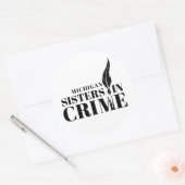 Rond MI Sisters in Crime Sticker (Enveloppe)