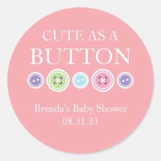 Rond Mignonne comme Sticker pour fille à boutons