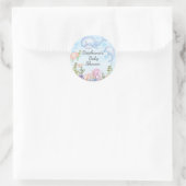 Rond Mignonne sous le Baby shower de mer Favor Sticker (Sac)