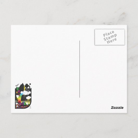 Rond mijn dromen zeilen briefkaart (Achterkant)