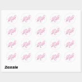 Rond Milk rose 3 Sticker 2 (Feuille)