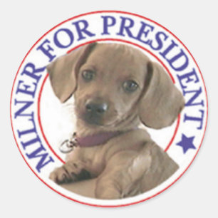 Rond Milner pour le président Sticker