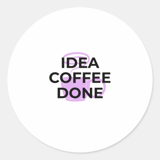Rond Minimalist Coffee Typography Quote Die-Cut Sticker (Devant)