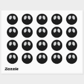 Rond  Minimalist Ghost Face Halloween Sticker (Feuille)