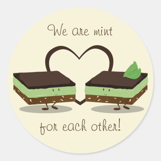 Rond Mint Love Nanaimo Bars | Sticker (Devant)