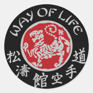 Rond Mode de vie Sticker de logo sombre Shotokan