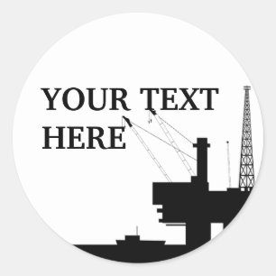 Rond Modèle d'autocollant offshore Oil Sticker
