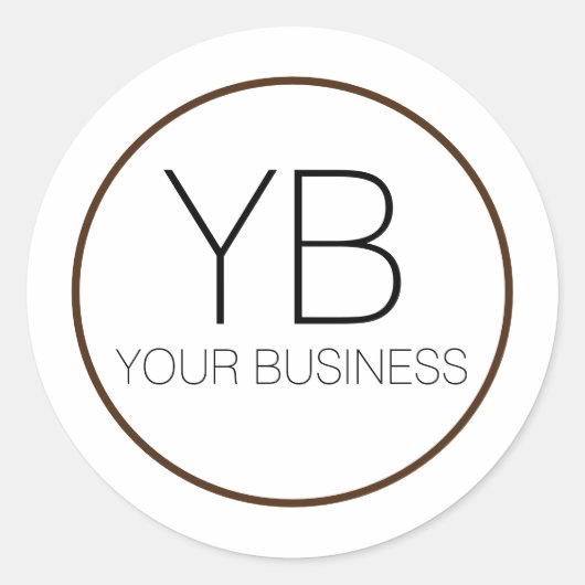 Rond Modèle DE CONCEPTION LOGO STICKER personnalisé (Devant)