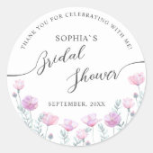 Rond Modern Bride Shower Square Sticker  (Devant)