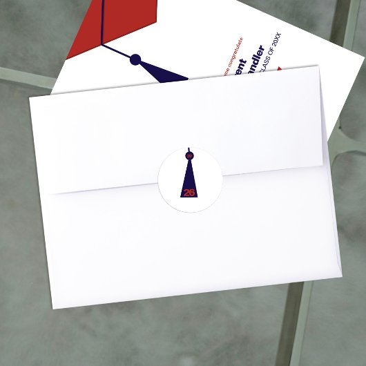 Rond Modern Graduation Tassel Envelope Seal Sticker