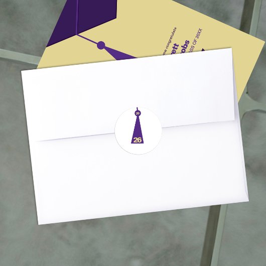 Rond Modern Graduation Tassel Envelope Seal Sticker
