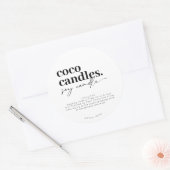 Rond modern kaarsenetiket ronde sticker (Envelop)