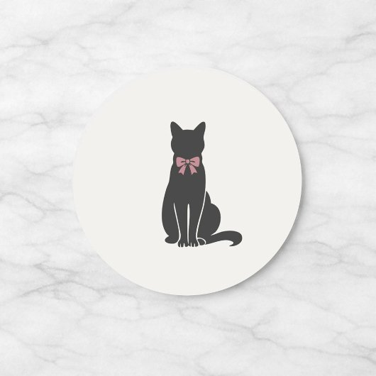Rond Modern Neutral Cat Seal Sticker