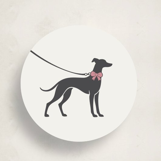Rond Modern Neutral Dog Walker Seal Sticker