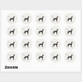 Rond Modern Neutral Dog Walker Seal Sticker (Feuille)