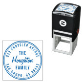 Rond Modern Script Familienaam Retouradres Zelfinktende Stempel (In situ)