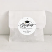 Rond Modern Script Graduation Thank You Sticker