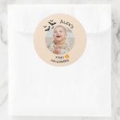 Rond Mon premier Sticker Halloween| Photo personnalisée (Sac)