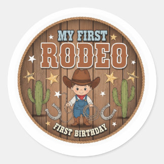 Rond Mon premier sticker pour bébé Rodeo
