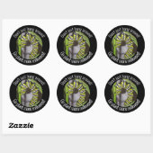 Rond Monarch caterpillar sticker (Feuille)