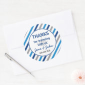 Rond Monde attend le Sticker Baby shower Merci (Enveloppe)