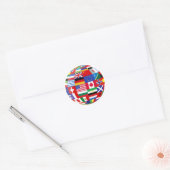 Rond Monde de drapeaux Sticker (Enveloppe)