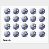 Rond Monde des remerciements - Sticker Cercle (Feuille)