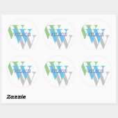 Rond MONOGRAM NOM INTIME Sticker mot personnel (Feuille)