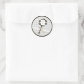 Rond Monogramme Bébé Invitation ou Favoriser Sticker (Sac)