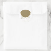 Rond Monogramme D Or Blanc Mariage Faveur Sticker (Sac)