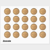 Rond Monogramme Date Antique Sticker de cire or (Feuille)
