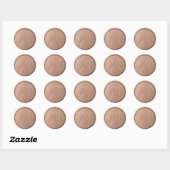 Rond Monogramme Date Chocolat Sticker Brown cire (Feuille)