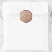 Rond Monogramme Date Chocolat Sticker Brown cire (Sac)
