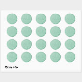 Rond Monogramme Date Mint Green Wax Seal Sticker (Feuille)