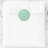 Rond Monogramme Date Mint Green Wax Seal Sticker (Sac)