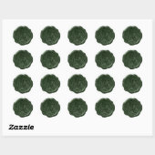 Rond monogramme de l'autocollant Sage Green Wax Sticker (Feuille)