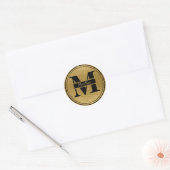 Rond Monogramme d'huile d'or Scottish MacKay Sticker Se (Enveloppe)