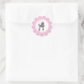 Rond Monogramme Français Poodle Favoriser Sticker (Sac)