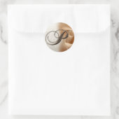 Rond Monogramme Lettre P Mariage Enveloppe Sticker (Sac)