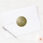 Rond Monogramme mariage de fleurs d'or - Sticker 1 (Enveloppe)
