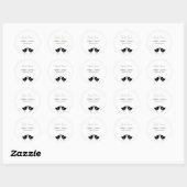 Rond Monogramme Oiseaux Mariage Faveur Sticker - Sage (Feuille)