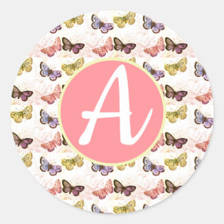 Rond MONOGRAMME PERSONNALISÉ DU Sticker GLOSSEUR À BOUT