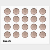 Rond Monogramme Sticker initial de cire de brume (Feuille)