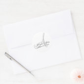 Rond Monogramme Un Sticker Mariage White Bride Groom (Enveloppe)