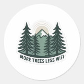 Rond More Trees Less WiFi Eco Sticker (Devant)