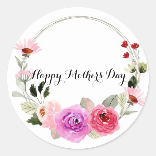 Rond Mothers day Circle sticker (Devant)