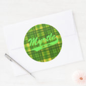 ROND MYRTLE AVE PLAID STICKER (Enveloppe)