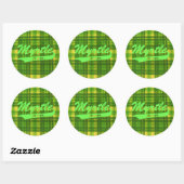 ROND MYRTLE AVE PLAID STICKER (Feuille)