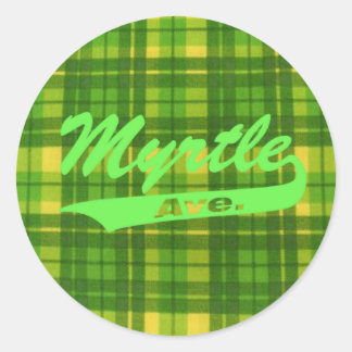 ROND MYRTLE AVE PLAID STICKER